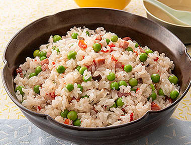 中国風グリンピースご飯