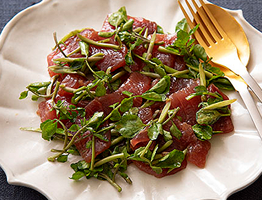 まぐろとクレソンのサラダ