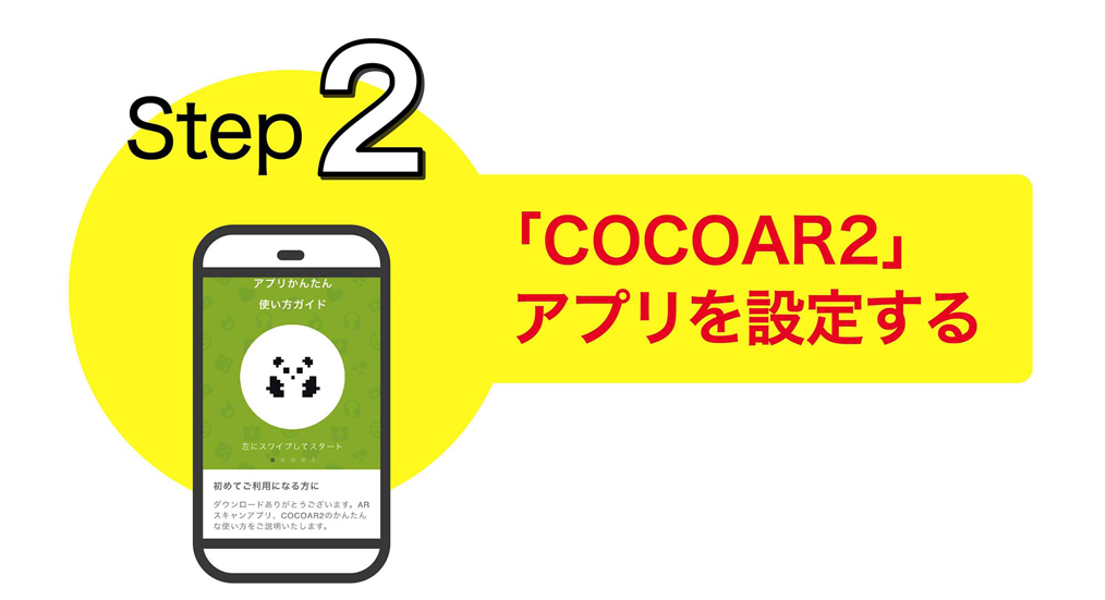 COCOAR2アプリを設定する