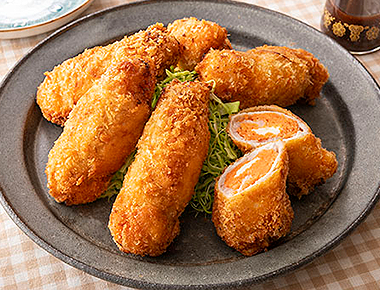 にんじんとチーズの巻きとんかつ